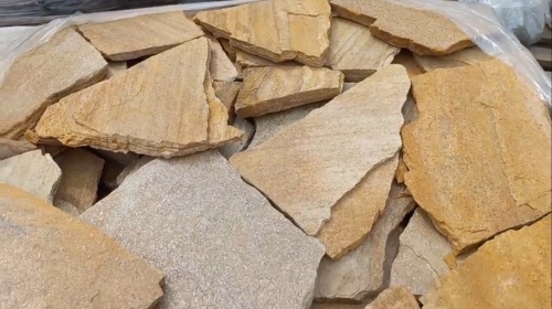 Плитняк златолит жёлтый для цоколя купить в Чердыни