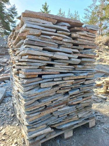 Плитняк златолит серебристый для цоколя, отмостки купить в Чердыни